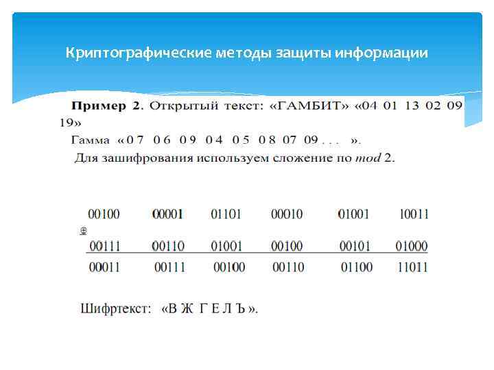 Криптографические методы защиты информации 
