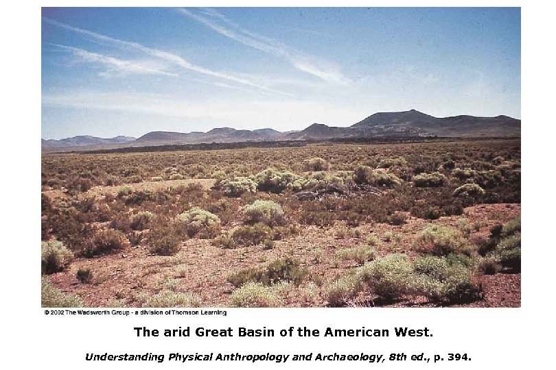 The arid Great Basin of the American West. Understanding Physical Anthropology and Archaeology, 8