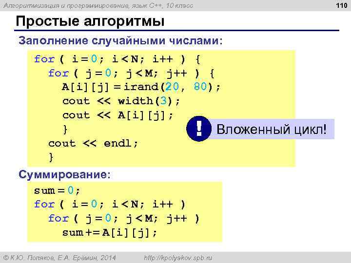 Алгоритм заполнения