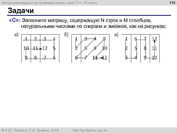 Заполнить массив размером 6х6 так как показано на рисунке