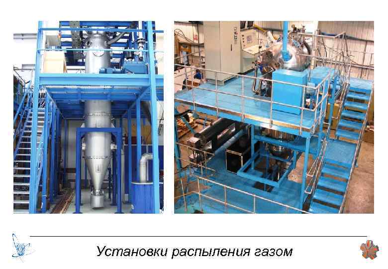 Установки распыления газом 