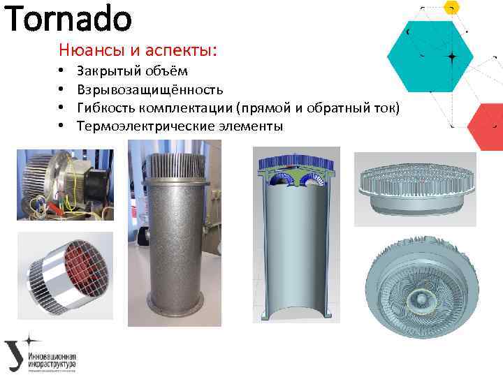Tornado Нюансы и аспекты: • • Закрытый объём Взрывозащищённость Гибкость комплектации (прямой и обратный