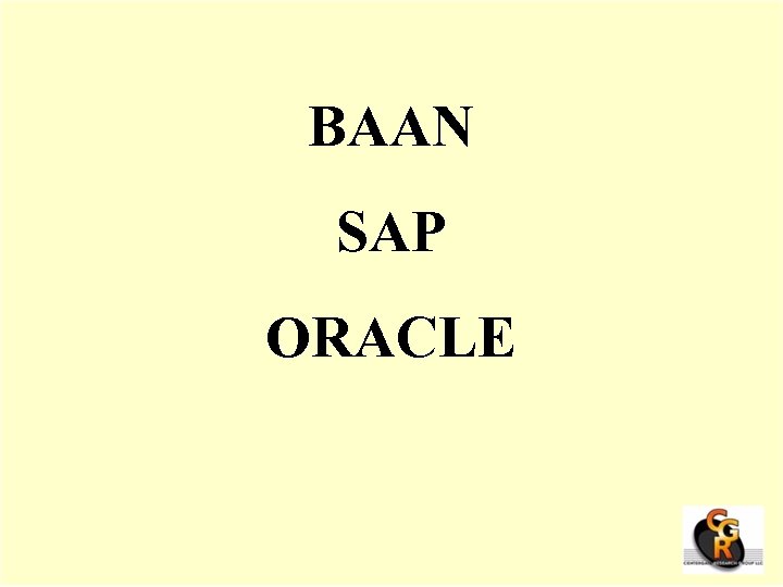 BAAN SAP ORACLE 