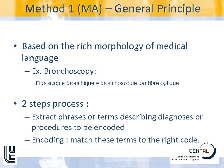 Method 1 (MA) – General Principle • Based on the rich morphology of medical
