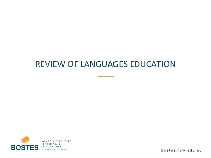 REVIEW OF LANGUAGES EDUCATION 