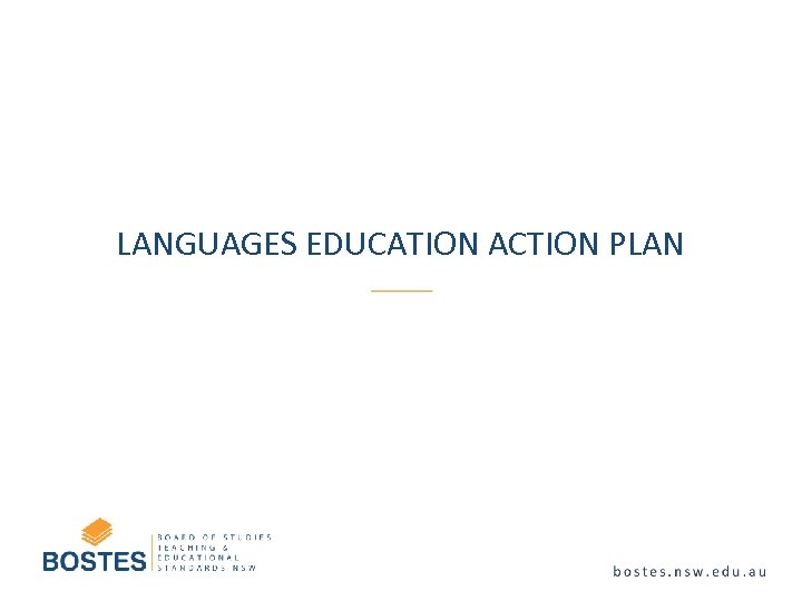 LANGUAGES EDUCATION ACTION PLAN 