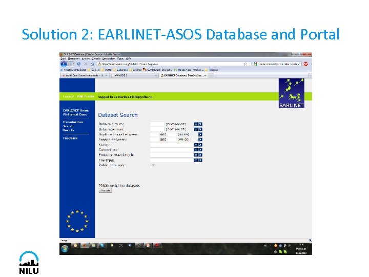 Solution 2: EARLINET-ASOS Database and Portal 
