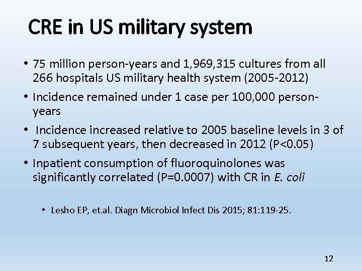CRE in US military system • 75 million person-years and 1, 969, 315 cultures