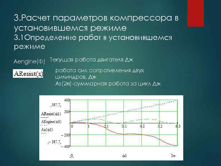 3. Расчет параметров компрессора в установившемся режиме 3. 1 Определение работ в установившемся режиме