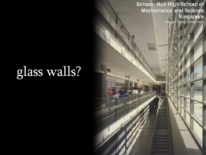 School: Nus High School of Mathematics and Science, Singapore Image: Design. Share. com glass
