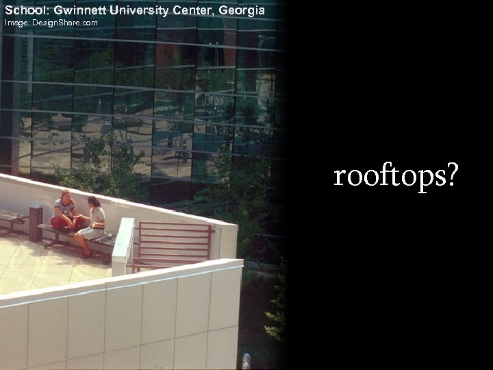 School: Gwinnett University Center, Georgia Image: Design. Share. com rooftops? 