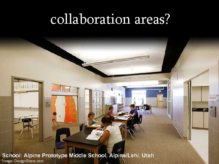 collaboration areas? School: Alpine Prototype Middle School, Alpine/Lehi, Utah Image: Design. Share. com 