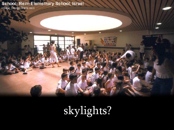 School: Reim Elementary School, Israel Image: Design. Share. com skylights? 