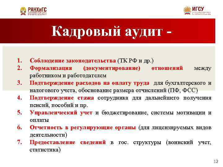 Подтверждение расходов. Виды кадрового аудита. Виды внутреннего кадрового аудита. Виды аудита кадровой документации. Виды аудита кадровых документов.