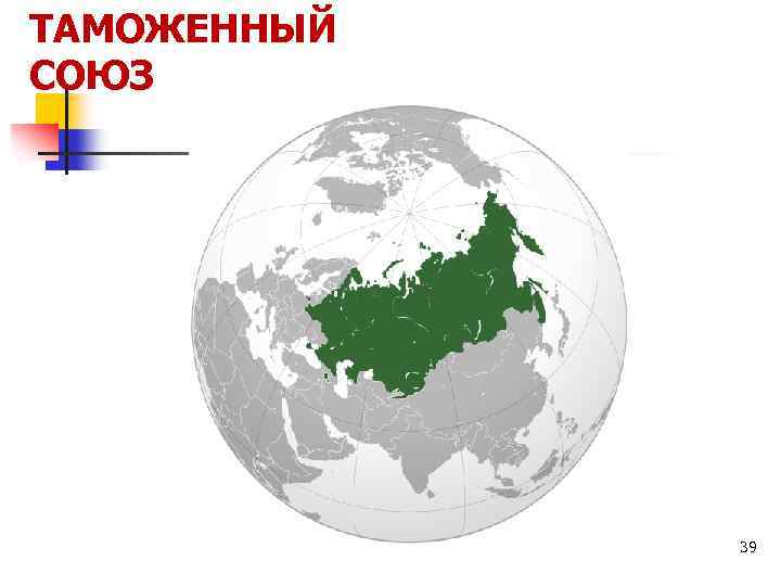ТАМОЖЕННЫЙ СОЮЗ 39 