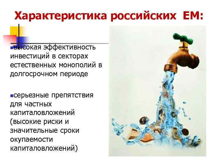 Характеристика российских ЕМ: высокая эффективность инвестиций в секторах естественных монополий в долгосрочном периоде n