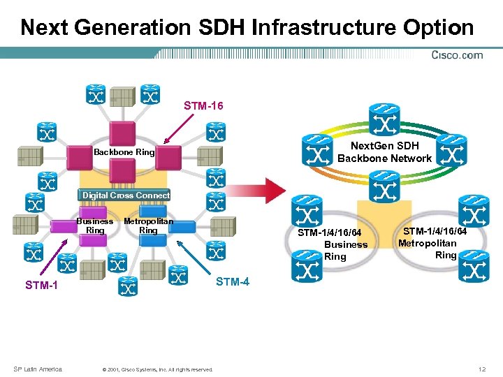  Next Generation SDH Infrastructure Option STM-16 Next. Gen SDH Backbone Network Backbone Ring