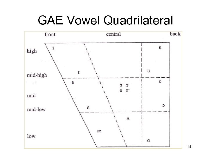 GAE Vowel Quadrilateral 14 