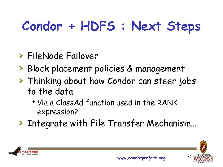 Condor + HDFS : Next Steps › File. Node Failover › Block placement policies