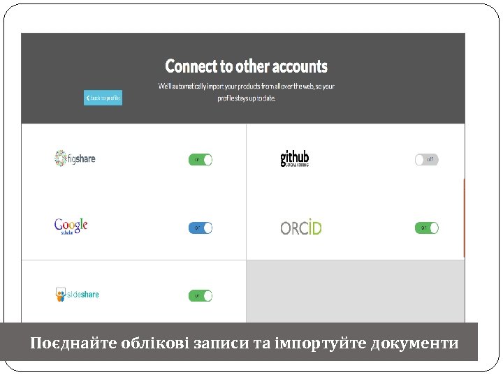 Поєднайте облікові записи та імпортуйте документи 