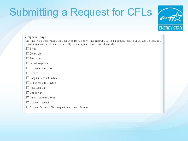 Submitting a Request for CFLs 
