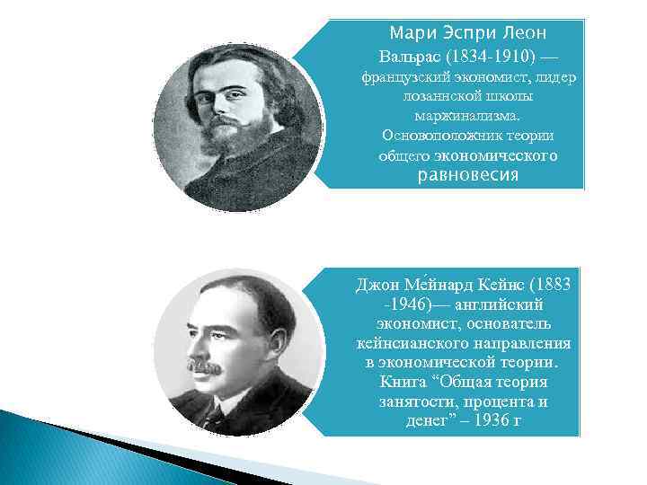 Мари Эспри Леон Вальрас (1834 -1910) — французский экономист, лидер лозаннской школы маржинализма. Основоположник
