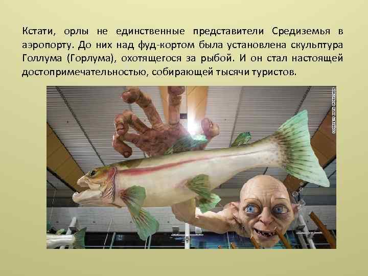 Кстати, орлы не единственные представители Средиземья в аэропорту. До них над фуд-кортом была установлена