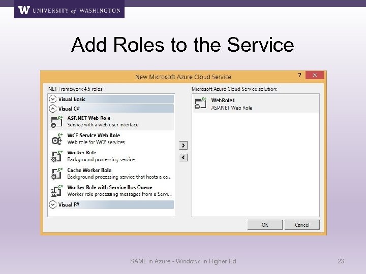 Add Roles to the Service SAML in Azure - Windows in Higher Ed 23