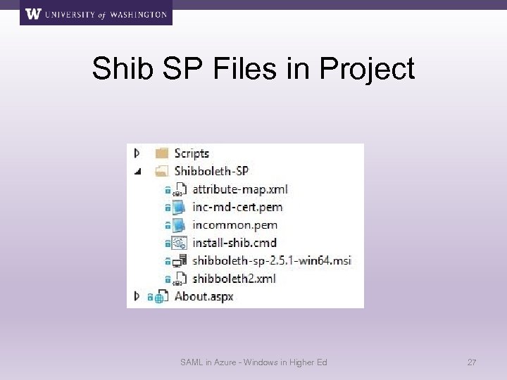 Shib SP Files in Project SAML in Azure - Windows in Higher Ed 27