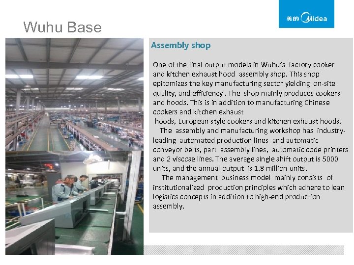 Wuhu Base Assembly shop One of the final output models in Wuhu’s factory cooker