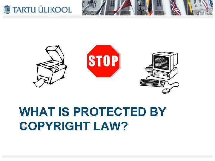 WHAT IS PROTECTED BY COPYRIGHT LAW? 