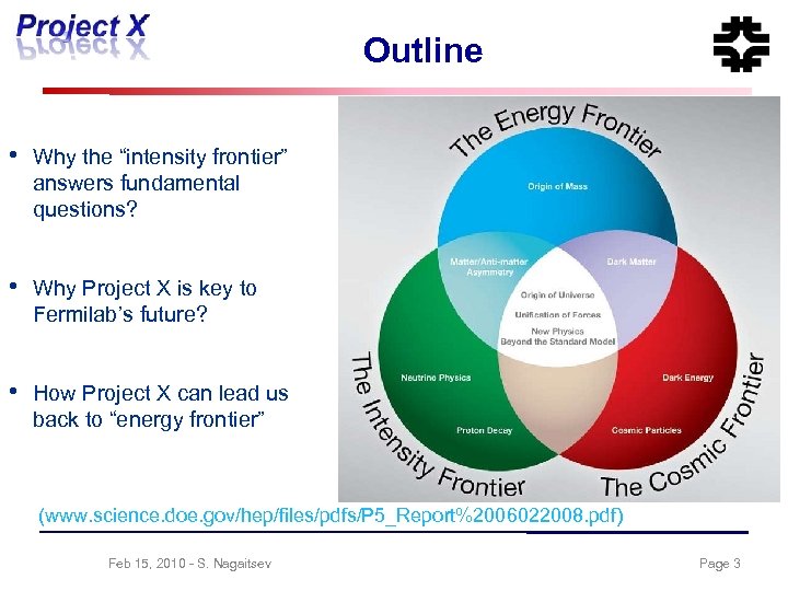 Outline • Why the “intensity frontier” answers fundamental questions? • Why Project X is