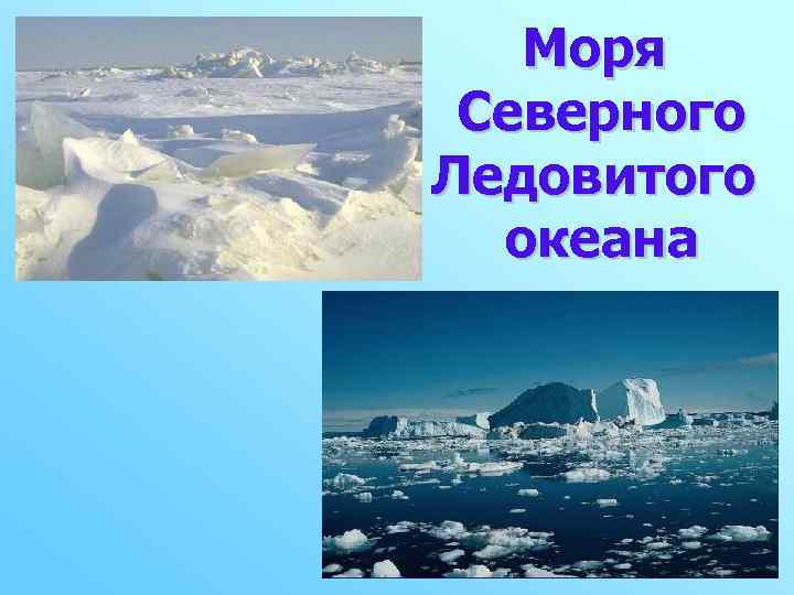 Моря Северного Ледовитого океана 