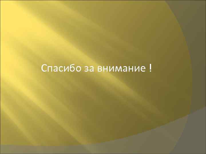 Спасибо за внимание ! 