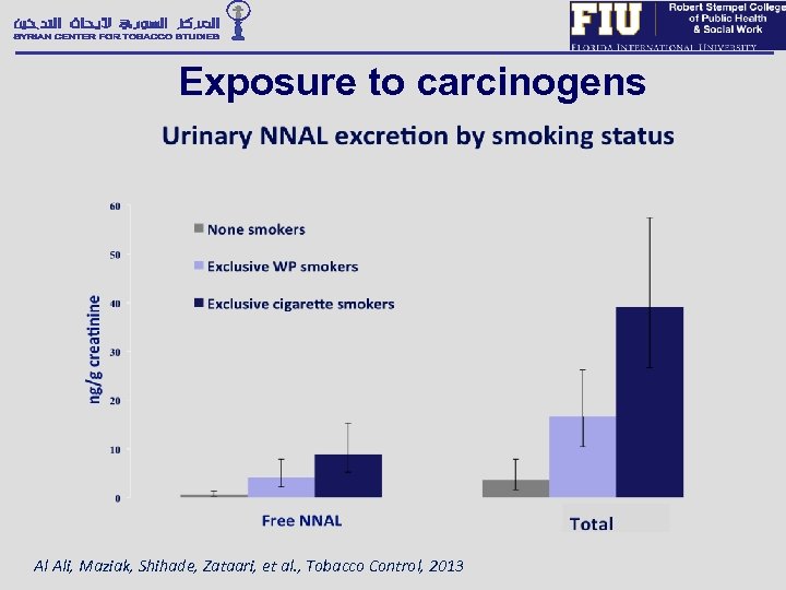 Exposure to carcinogens Al Ali, Maziak, Shihade, Zataari, et al. , Tobacco Control, 2013