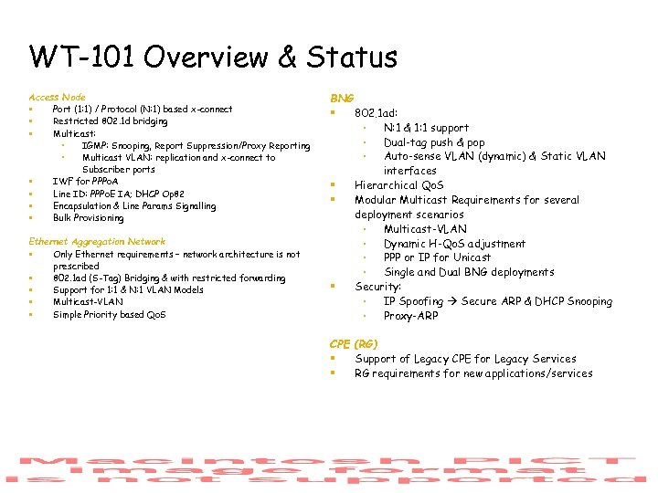 WT-101 Overview & Status Access Node § Port (1: 1) / Protocol (N: 1)