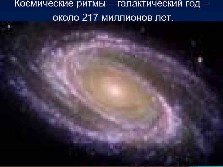 Космические ритмы – галактический год – около 217 миллионов лет. 