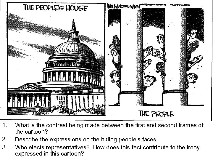 1. 2. 3. What is the contrast being made between the first and second