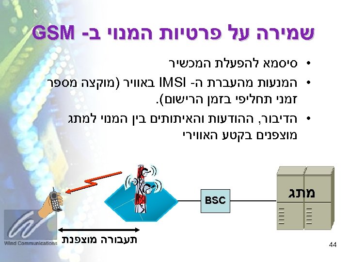 שמירה על פרטיות המנוי ב- GSM • סיסמא להפעלת המכשיר • המנעות מהעברת