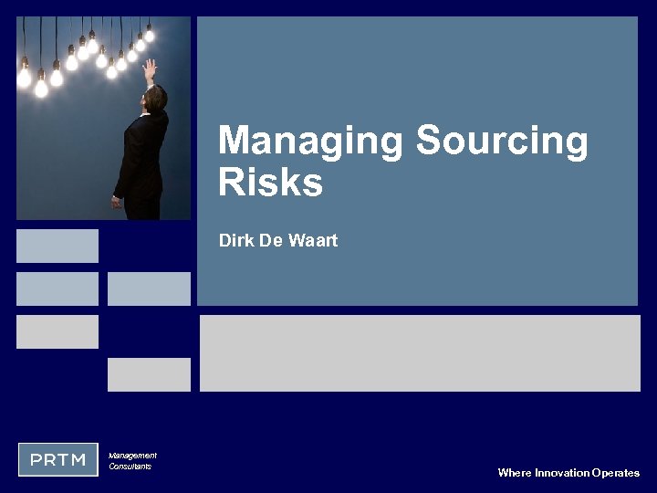 Managing Sourcing Risks Dirk De Waart Management Consultants Where Innovation Operates 