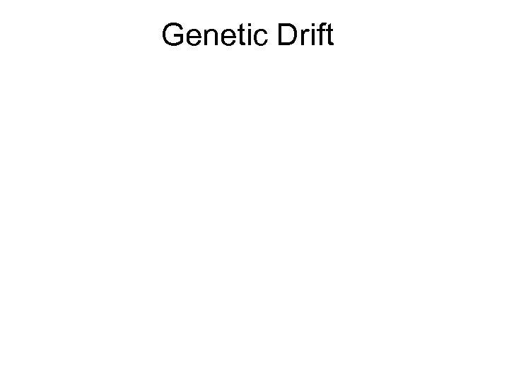 Genetic Drift 