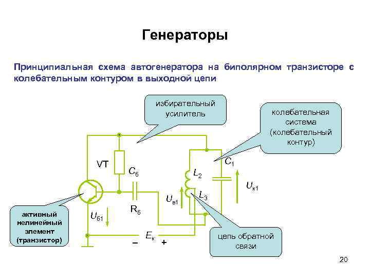 Упрощенная схема генератора