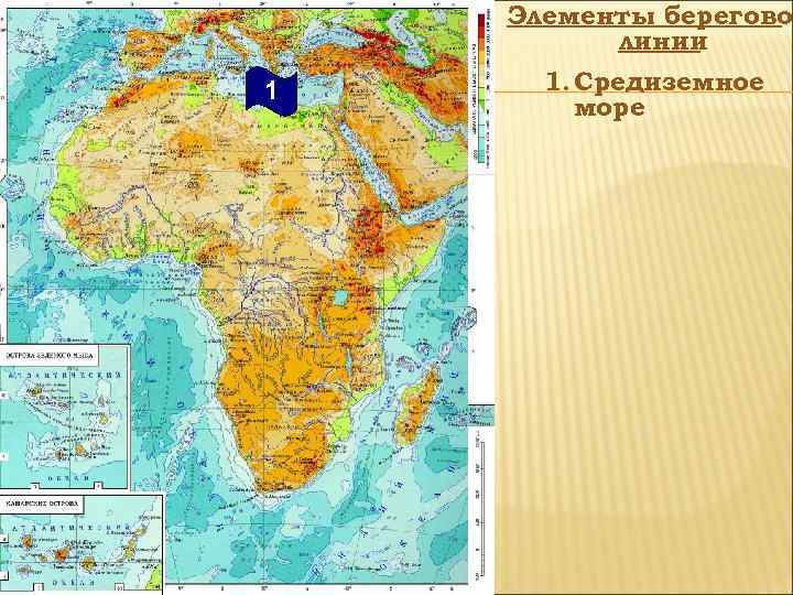 Элементы береговой линии 1 1. Средиземное море 