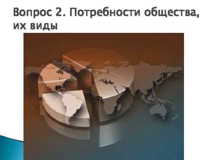 Вопрос 2. Потребности общества, их виды 