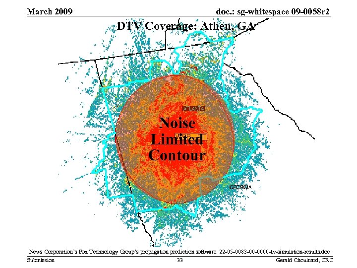 doc. : sg-whitespace 09 -0058 r 2 March 2009 DTV Coverage: Athen, GA Noise