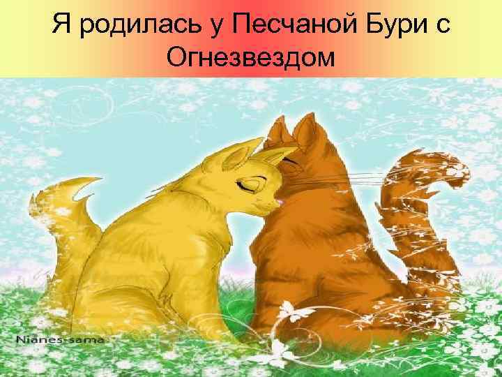 Я родилась у Песчаной Бури с Огнезвездом • Я родилась у Песчаной Бури с