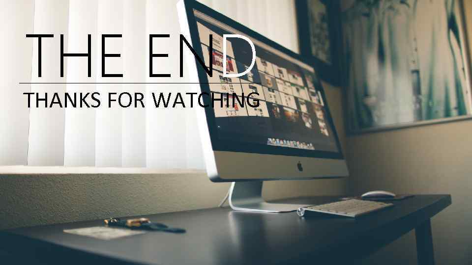 THE END THANKS FOR WATCHING 