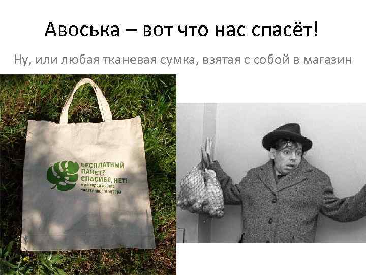Авоська – вот что нас спасёт! Ну, или любая тканевая сумка, взятая с собой