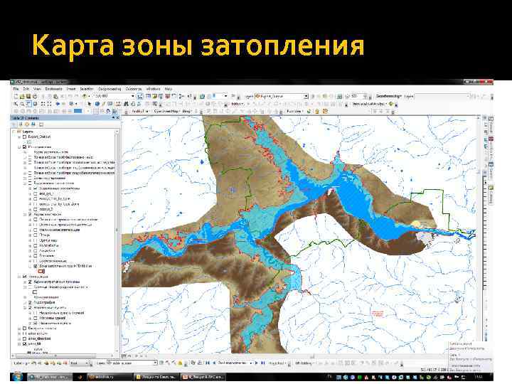 Зона затопления введенщина карта