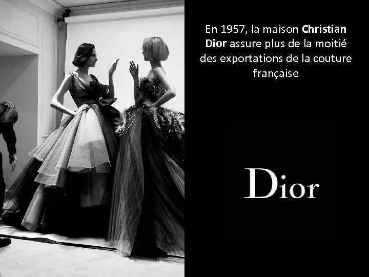 En 1957, la maison Christian Dior assure plus de la moitié des exportations de